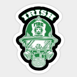 Irish Fire fighter St Patrick Humor Sticker